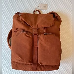 NWT Target/Universal Thread burnt orange Backpack, clutch, and necklace bundle